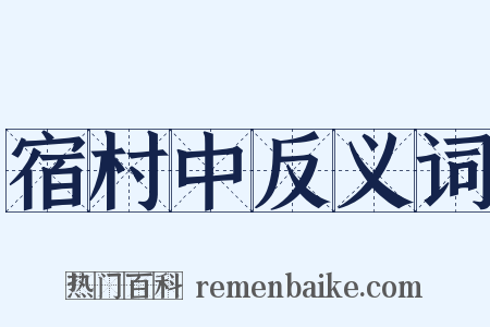 宿村中反义词是什么意思的图片